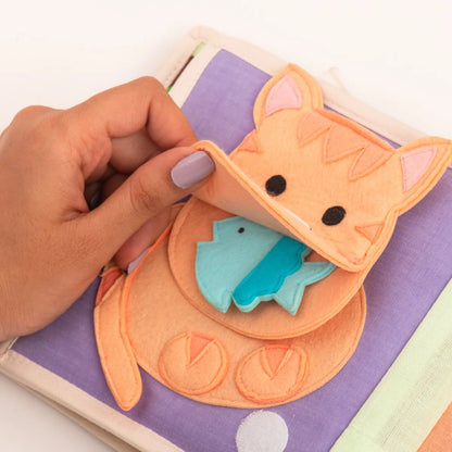 Jolly Designs Quiet Book Tierfreunde – Lernbuch Zuordnen & Tiere ab 1 Jahr