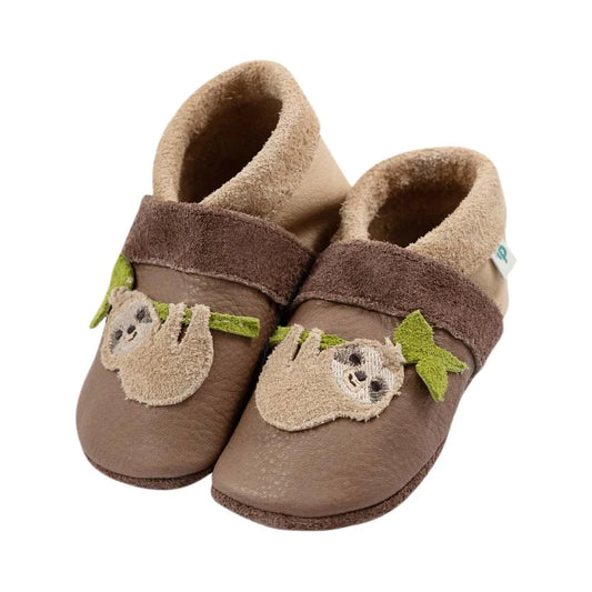 Pantolinos Lederschuhe mit Faultier
