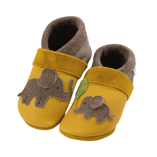 Pantolinos Lederschuhe mit Elefanten und Luftballon
