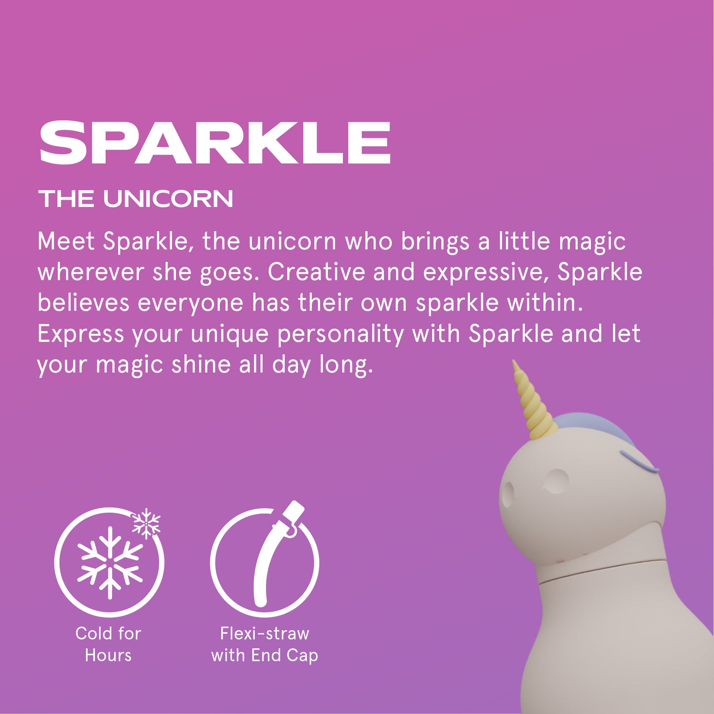 Asobu Trinkflasche Bestie Sparkle The Unicorn