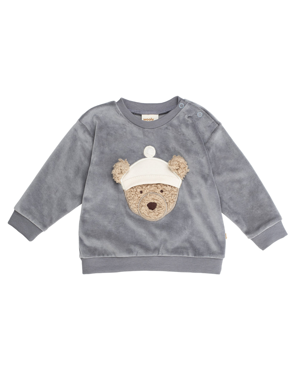 Wooly Organic Signature Sweatshirt Velours mit Teddy GOTS