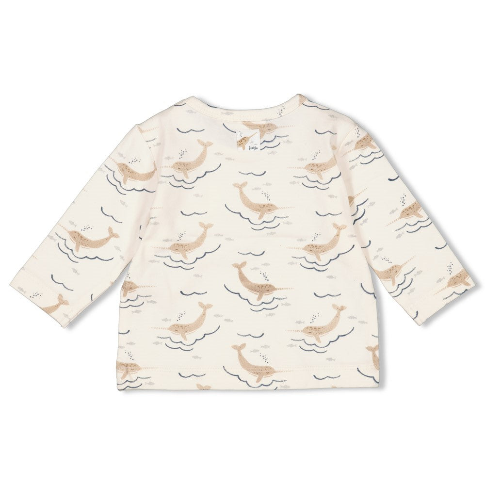 Feetje Langarmshirt AOP - Narwal