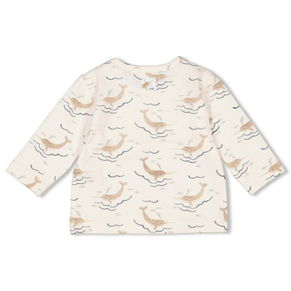 Feetje Langarmshirt AOP - Narwal
