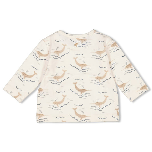 Feetje Langarmshirt AOP - Narwal