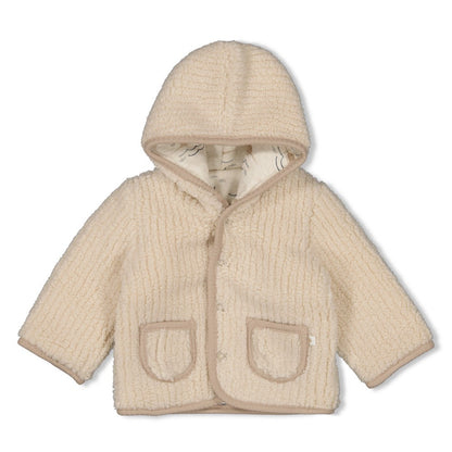 Feetje Bouclé Wendejacke mit Kapuze - Narwal