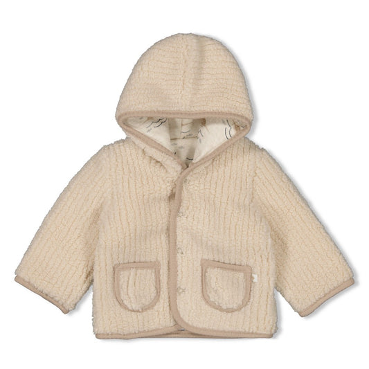 Feetje Bouclé Wendejacke mit Kapuze - Narwal