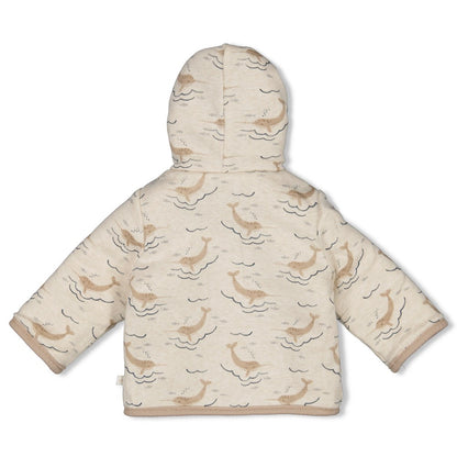 Feetje Bouclé Wendejacke mit Kapuze - Narwal