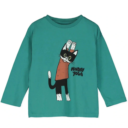 Lötiekids Langarmshirt Monday Yoga Green