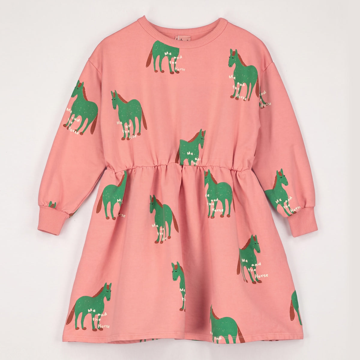 Lötiekids Sweatkleid Horses Allover Peach rose