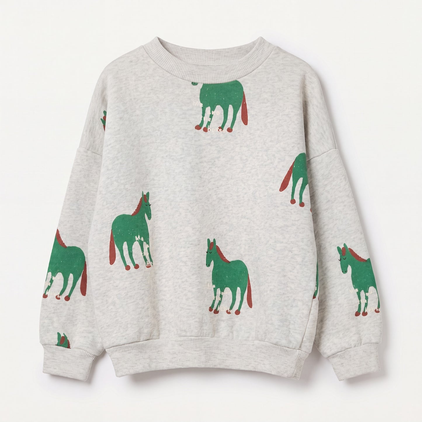 Lötiekids Sweatshirt Horses Light Grey Melange