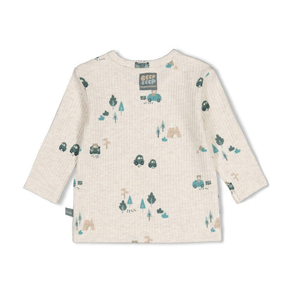 Feetje Langarmshirt gerippt AOP - Beep Beep
