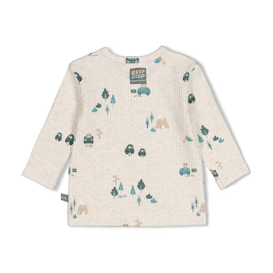 Feetje Langarmshirt gerippt AOP - Beep Beep