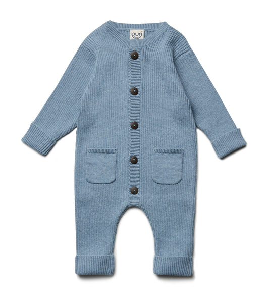 Puri Overall Rippstrick mit Schurwolle