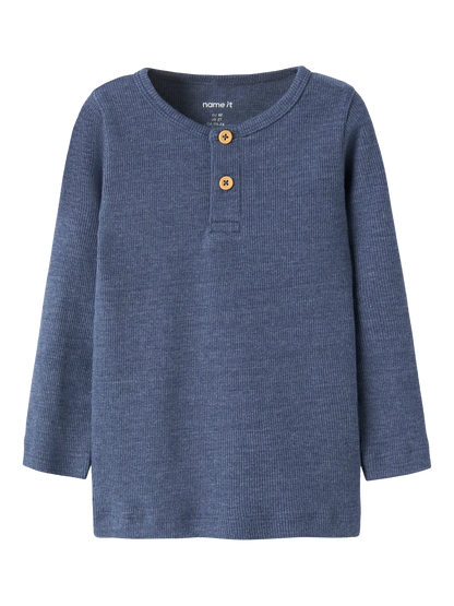 Name it Langarmshirt Basic gerippt