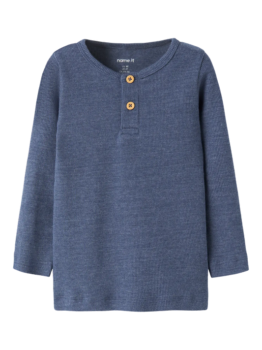 Name it Langarmshirt Basic gerippt