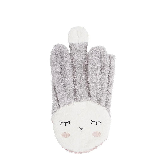 Kikadu Waschlappen Rabbit Silver Grey GOTS