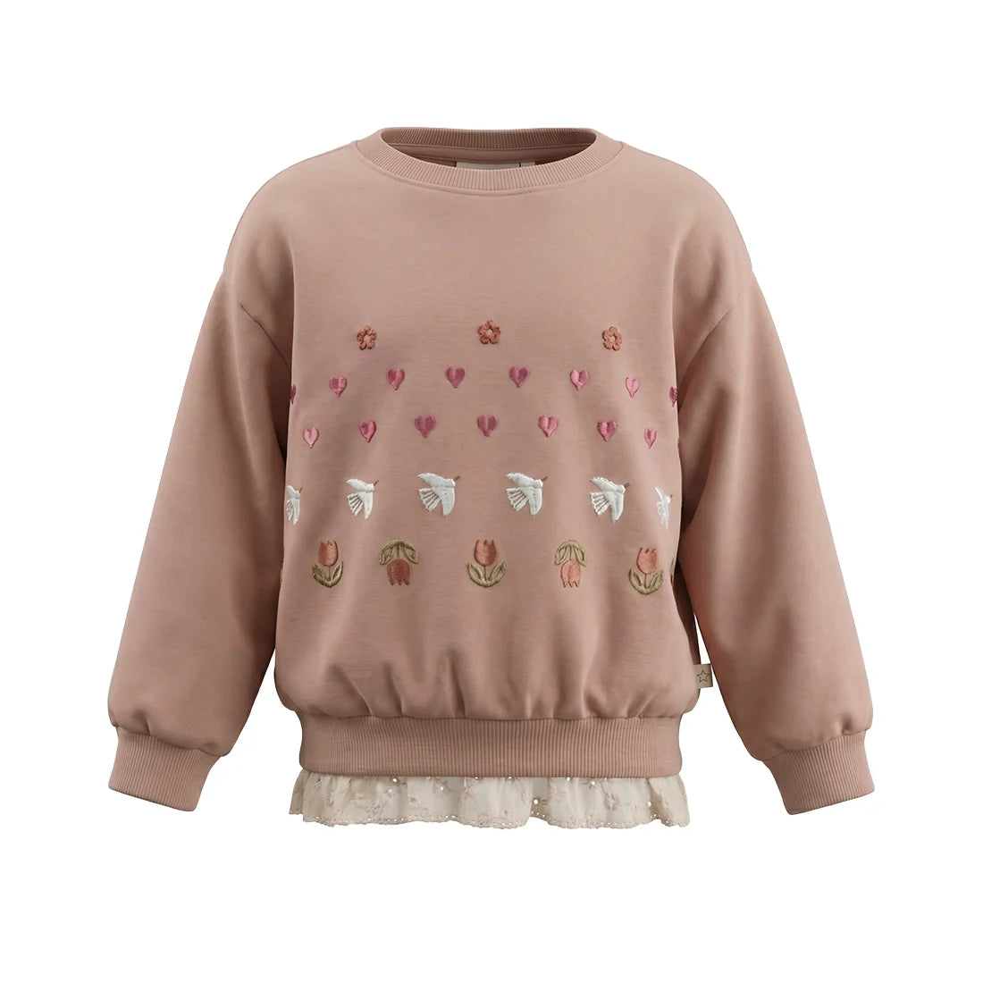 Your Wishes Sweatshirt mit Stickdetails Rüschenbund