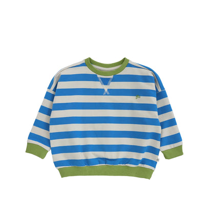 Your Wishes Sweatshirt gestreift in Blau/Grün