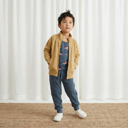 Maxomorra Sweatjacke Mustard GOTS