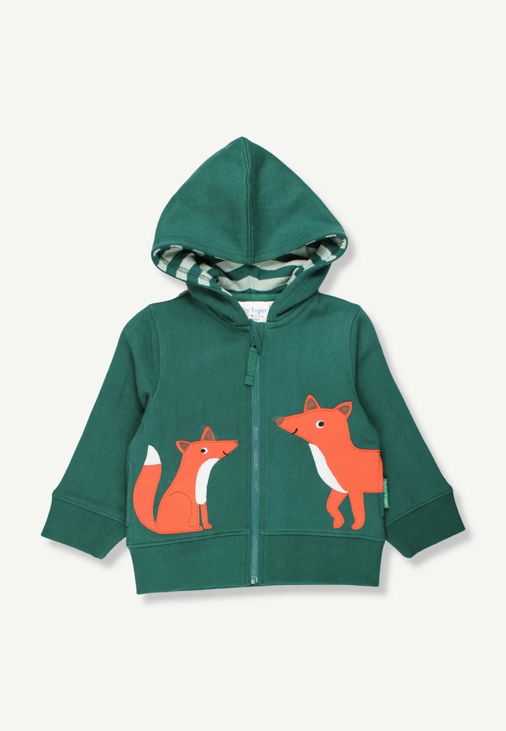 Toby Tiger Sweatjacke mit Fuchs-Applikation GOTS