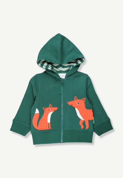 Toby Tiger Sweatjacke mit Fuchs-Applikation GOTS