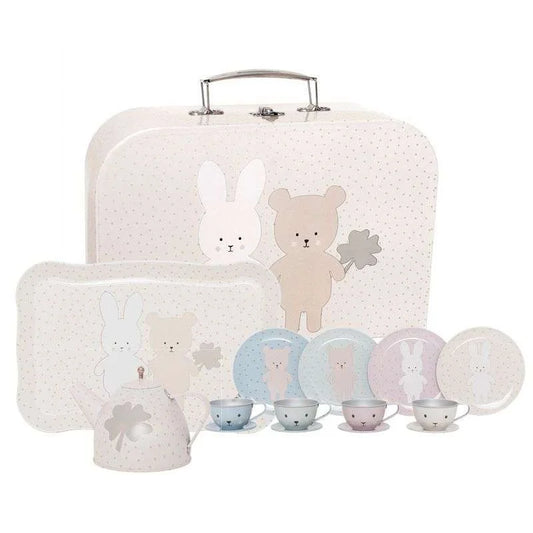 Jabadabado Spielset Teeservice Teddy & Bunny / Zinn