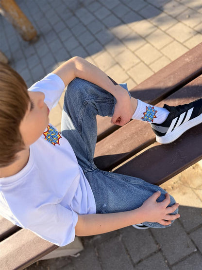 My Day My Dream Socken Schulkind Super Hero