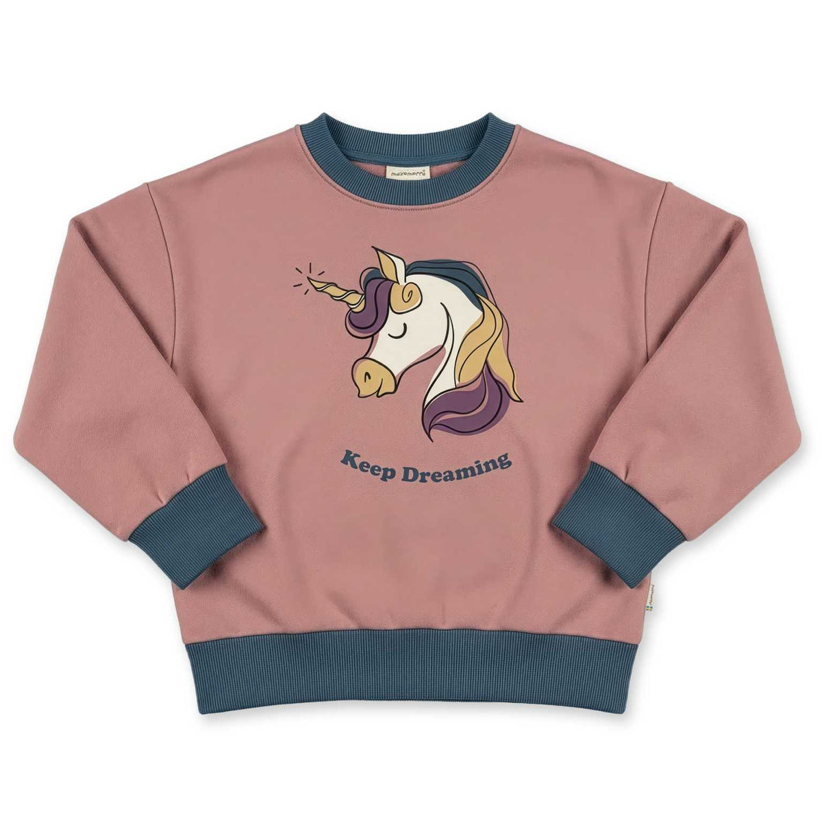 Maxomorra Sweatshirt Unicorn  - Keep Dreaming GOTS