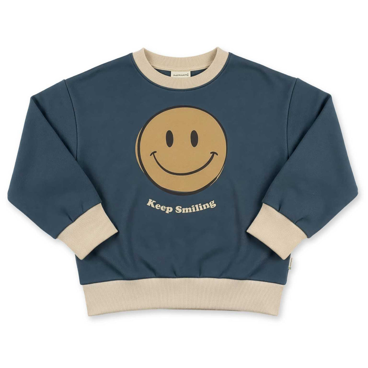 Maxomorra Sweatshirt Smiley - Smiling GOTS