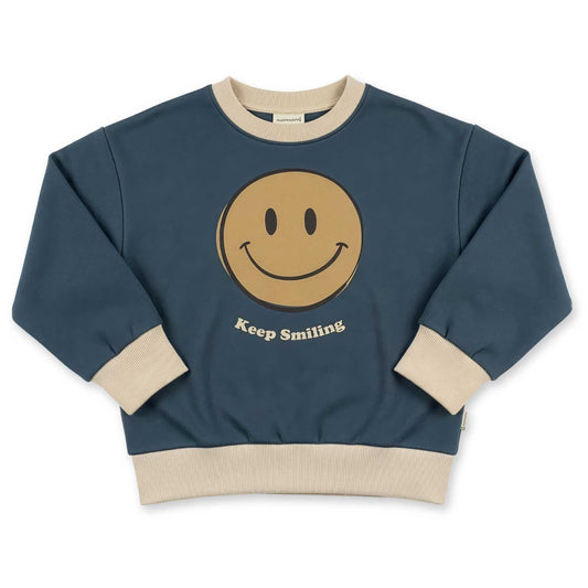 Maxomorra Sweatshirt Smiley - Smiling GOTS