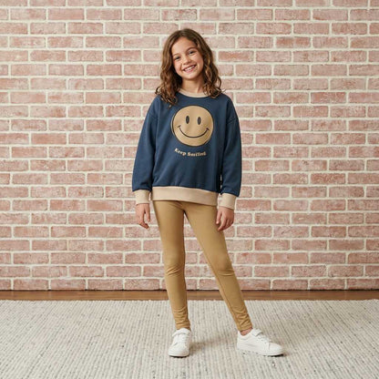 Maxomorra Sweatshirt Smiley - Smiling GOTS