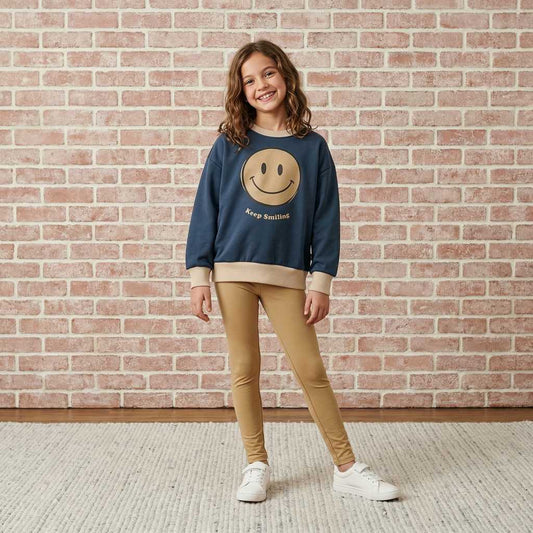 Maxomorra Sweatshirt Smiley - Smiling GOTS