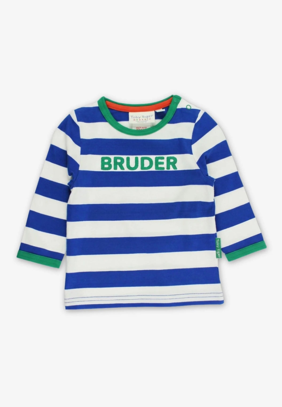 Toby Tiger Langarmshirt 'Bruder' gestreift GOTS