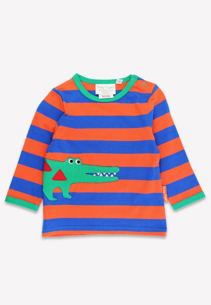 Toby Tiger Langarmshirt Krodkodil gestreift GOTS