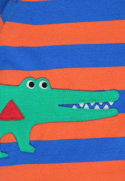 Toby Tiger Langarmshirt Krodkodil gestreift GOTS