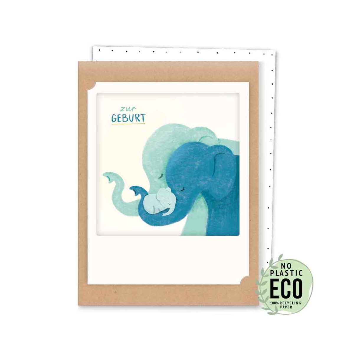 Pickmotion Klappkarte  'Zur Geburt Elefanten'