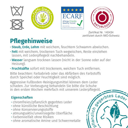Lederschuhe Erdbeerblatt von Pantolinos