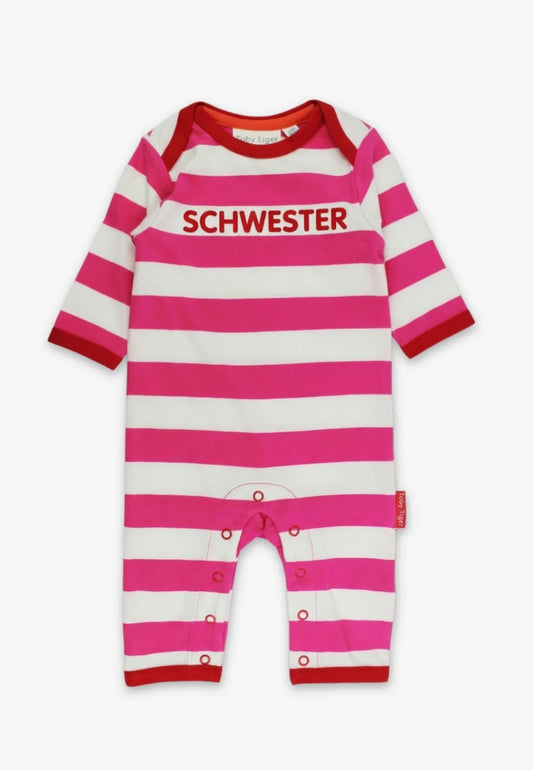 Toby Tiger Strampler 'Schwester' gestreift