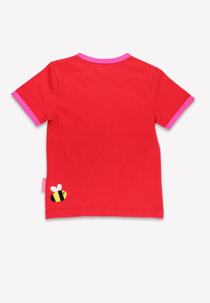 Toby Tiger T-Shirt mit Sonnenblumen-Applikation GOTS
