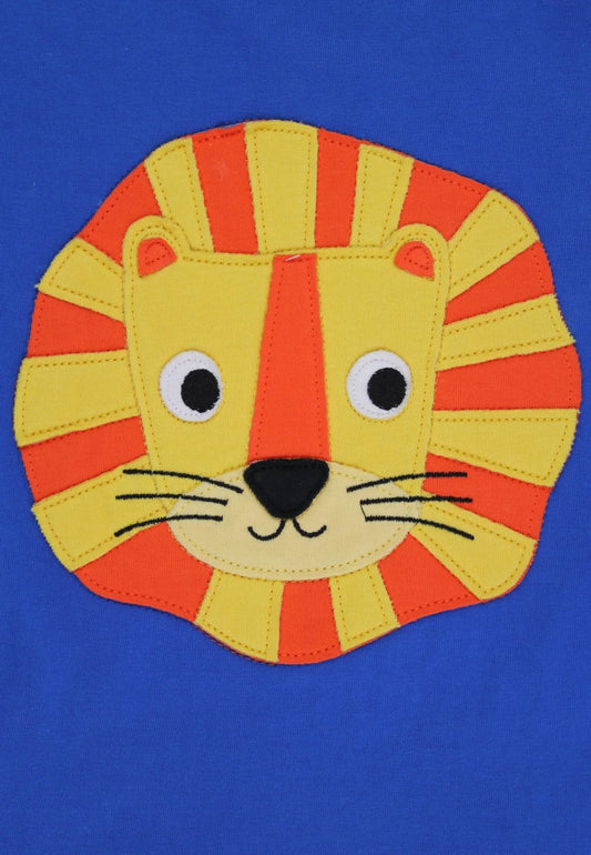 Toby Tiger T-Shirt mit Löwenapplikation GOTS