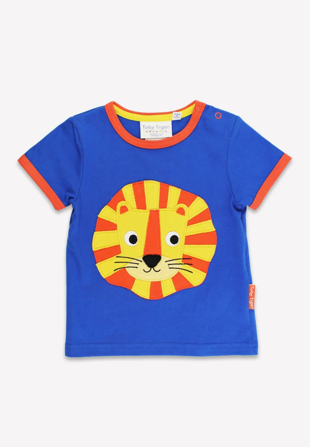 Toby Tiger T-Shirt mit Löwenapplikation GOTS