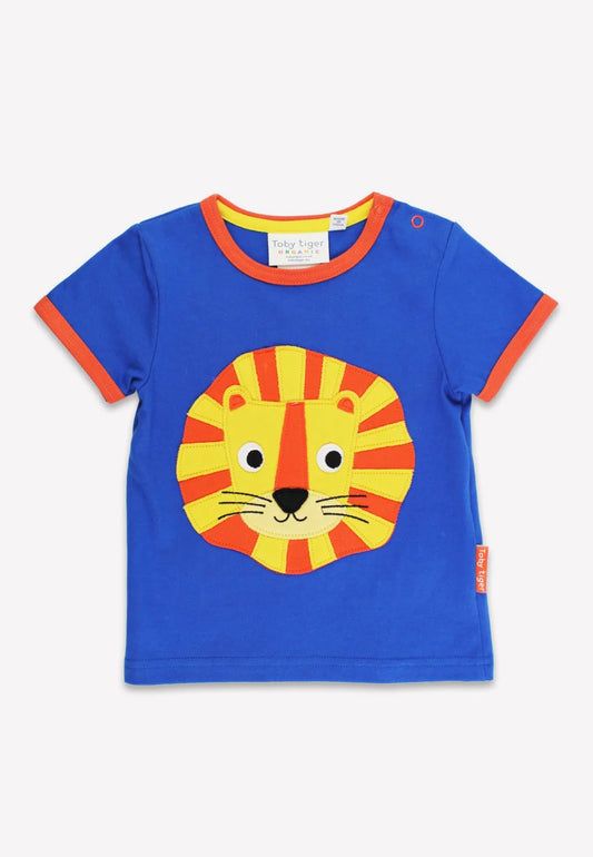 Toby Tiger T-Shirt mit Löwenapplikation GOTS