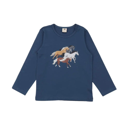 Walkiddy Langarmshrt 'The Majestic Horses' GOTS